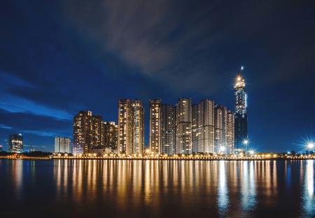 City Landscape during Night Time