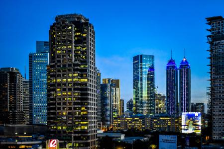 City Lights during Sunset