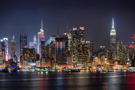 City Lights Under Night Sky