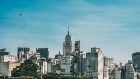 City Under Blue Cloudy Sky during Daytime