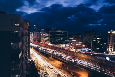 City View With Car Time Lapsed