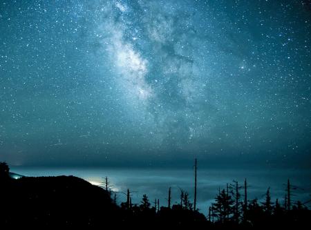 Clear Blue Night Sky