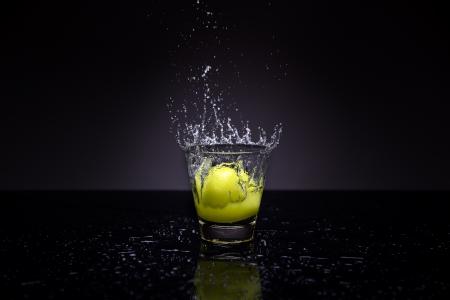 Clear Shot Glass With Tennis Ball