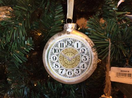 Clock with ornaments