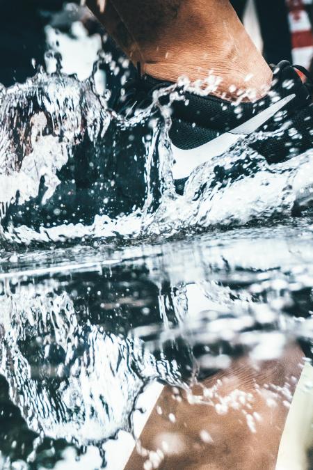 Close-up Low Section of Man in Water