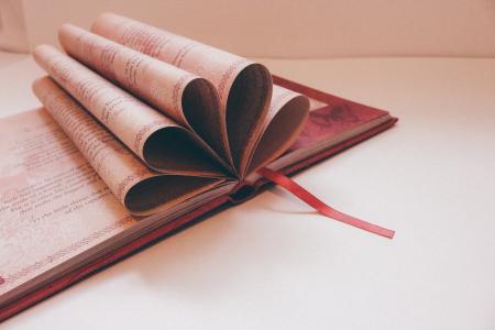 Close-up of a Book over White Background