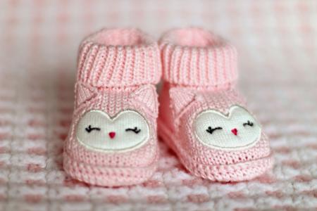 Close-up of Pink Baby Booties