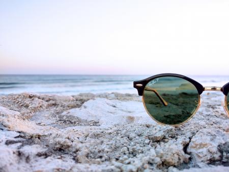 Close-up of Water on Beach Against Sky