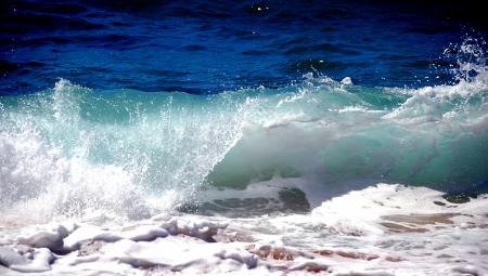 Close-up of Waves in Sea