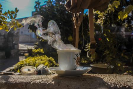 Close-Up Photo of Ceramic Cup With Saucer