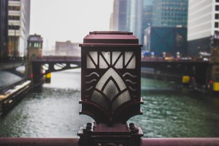 Closeup Photo of Bridge Lamp