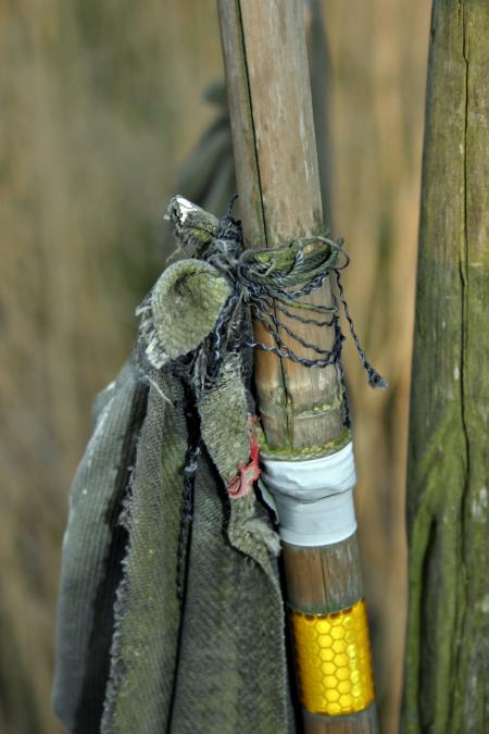 Cloth around wooden stick