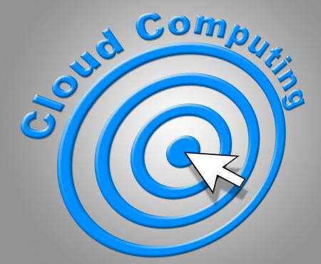 Cloud Computing Represents Network Server And Computer