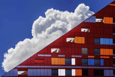 Cloud in Sky and Building