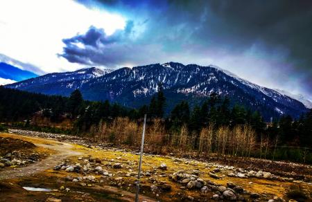 Clouds on Top of Mountain