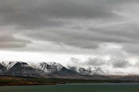 Cloudy Akureyri Mountain Coast