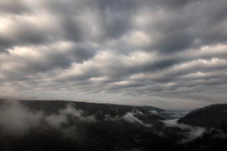 Cloudy Mountain Fog - HDR