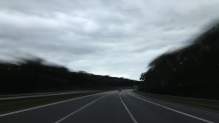 Cloudy on highway