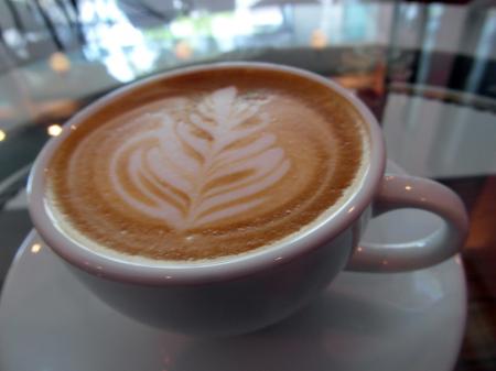 Coffee Art Leaf Design