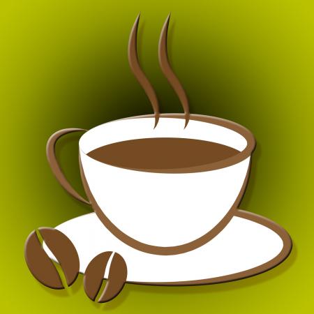 Coffee Cup Indicates Caffeine Drink And Coffeecup