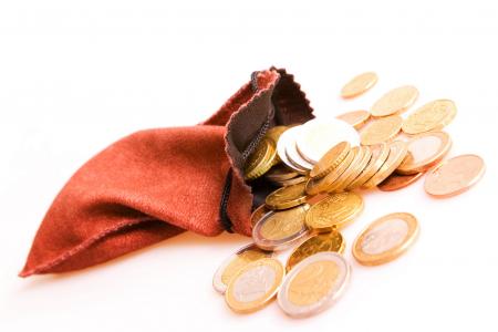 Coins in a bag