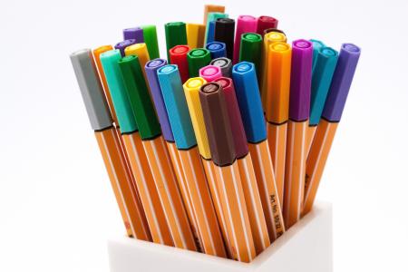 Colored Pens on Case