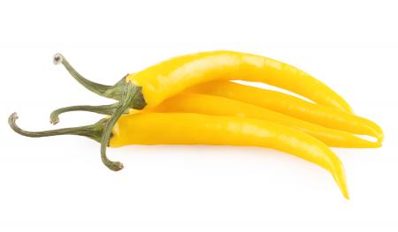 Colorful bell peppers isolated on white