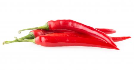 Colorful bell peppers isolated on white