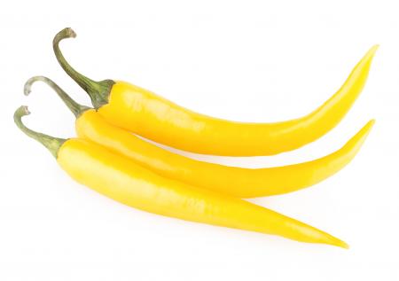 Colorful bell peppers isolated on white