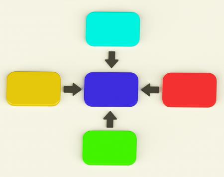 Colorful Diagram With Four Arrows Showing Process Or Illustration