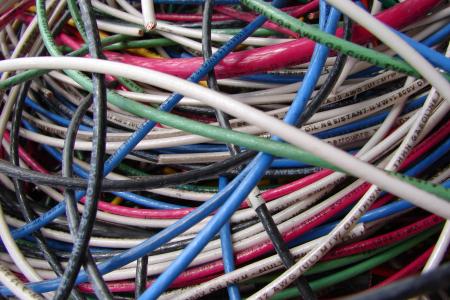 Colorful electrical cables