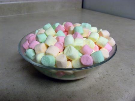 Colorful mini marshmallows