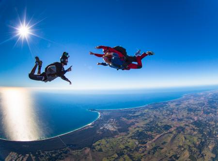 Colorful Parachute Jump