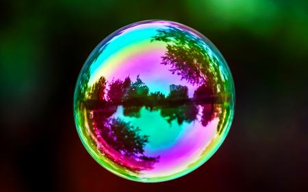 colorful soap bubbles