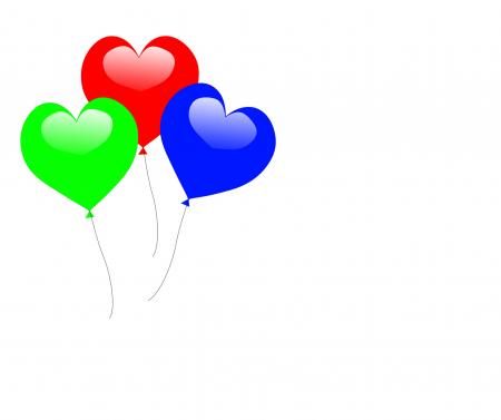 Colourful Heart Balloons Show Romantic Anniversary Celebration