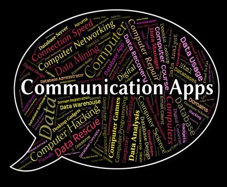 Communication Apps Means Application Software And Internet