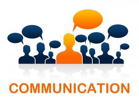 Communication Team Represents Group Communicate And Conversation