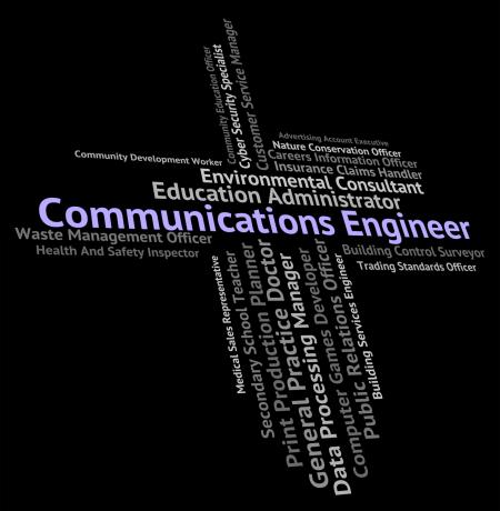 Communications Engineer Represents Jobs Mechanics And Text