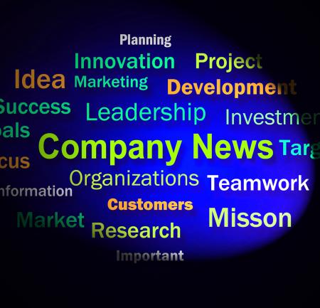 Company News Words Shows Whats New In Business