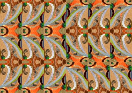 Complex tiled pattern made with sandstone rocks