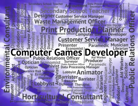 Computer Games Developer Shows Play Time And Communication