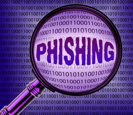 Computer Phishing Means Magnifier Magnifying And Internet