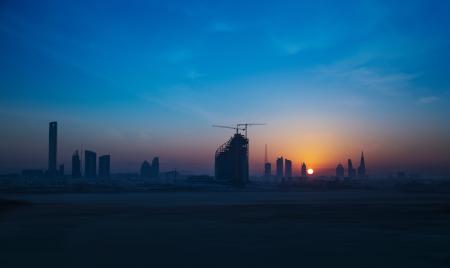 Concrete Building during Sunset