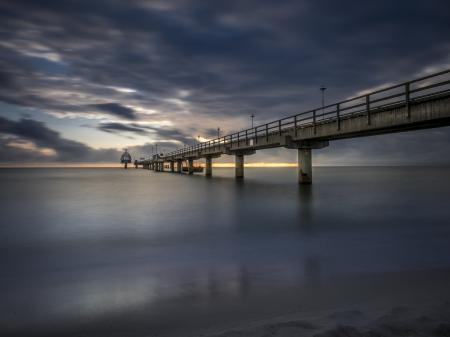 Concrete Under Gray Sky Bridge Long Exposure Photography