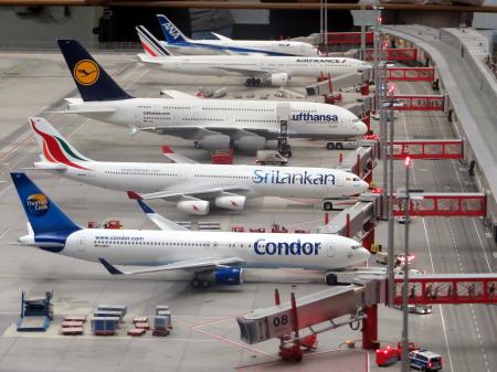 Condor Airplane on Grey Concrete Airport