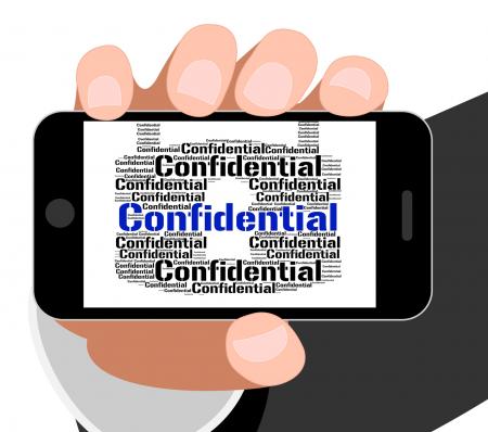 Confidential Lock Means Text Secret And Private