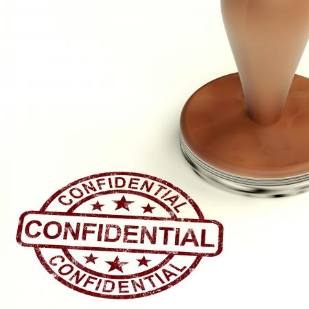 Confidential Stamp Showing Private Correspondence Or Documents