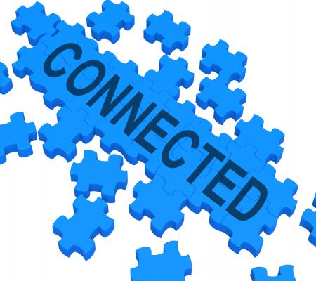 Connected Puzzle Showing Global Communications