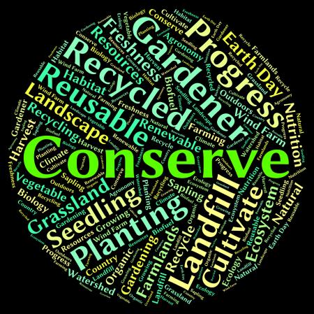 Conserve Word Indicates Sustain Protecting And Conservation