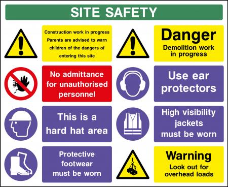 Construction warning signs